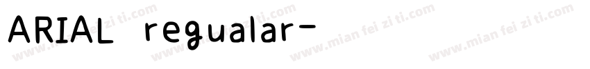 ARIAL regualar字体转换